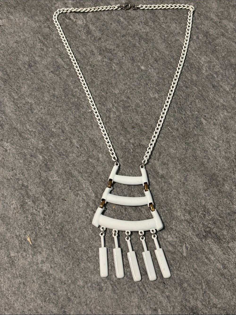White Statement Pendant Necklace - Women Jewelry 20”